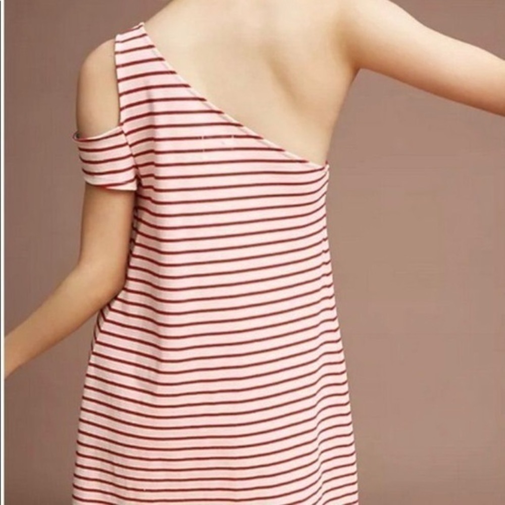 Anthropologie Maeve Off The Shoulder Stripped Dress. NWT - Picture 3 of 6